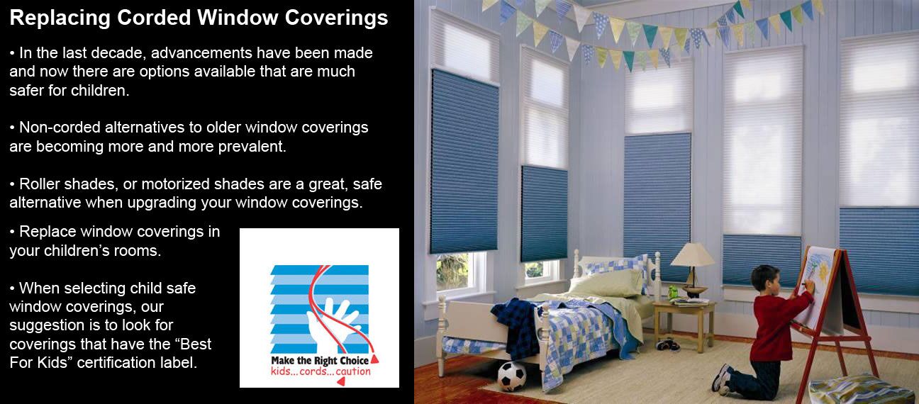 Replacing Corded Window Coverings