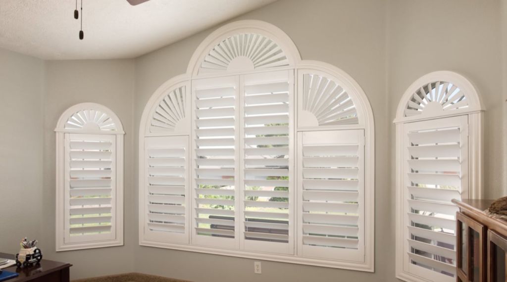 Arched shutters for unique shaped window